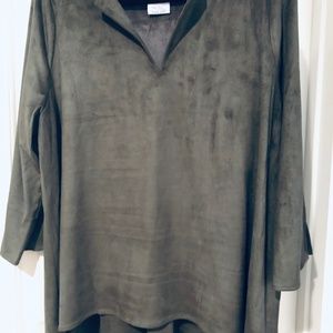 Gretchen Scott ultra suede swing top